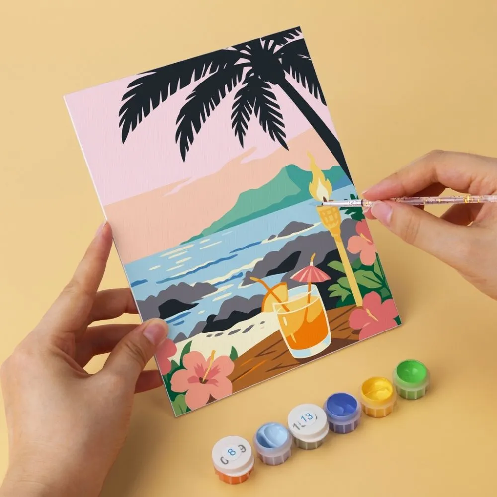 Figured'Art Mini Serie Eindeloze zomer schilderen op nummer 6x 15x20cm zee