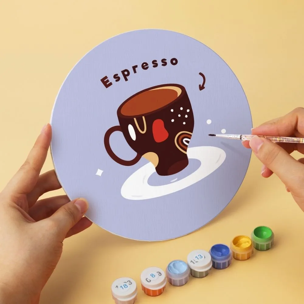 Figured'Art Mini Serie Lavendel-koffiekerst schilderen op nummer Ø20cm 6 stuks winter