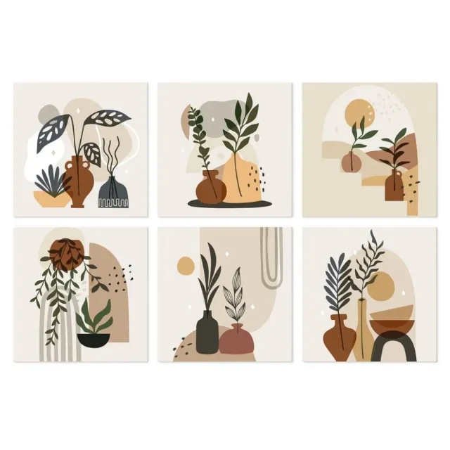 Figured'Art Mini Terracotta Botanicals schilderen op nummer 20x20 6st