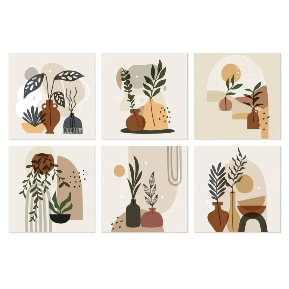 Figured'Art Mini Terracotta Botanicals schilderen op nummer 20x20 6st