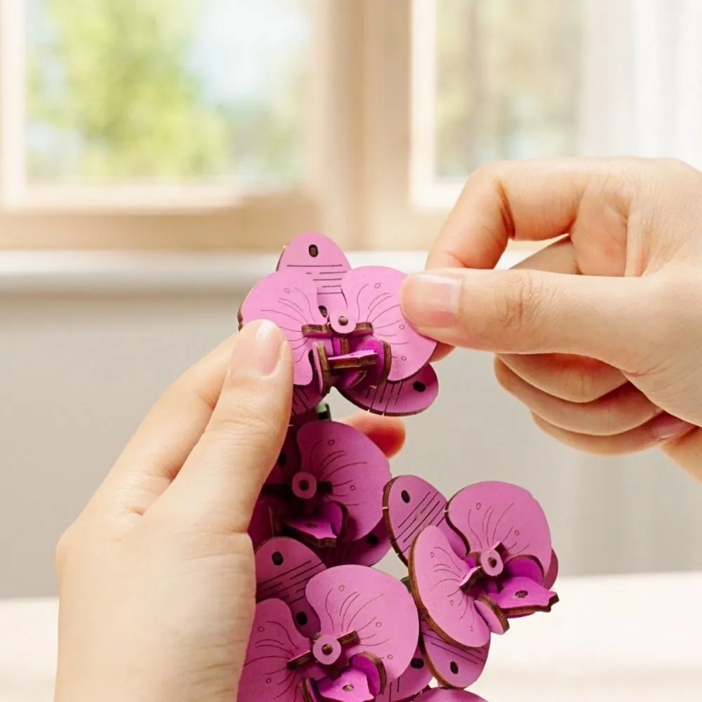 Figured'Art Paarse Mottenorchidee 3D puzzel 102 stukjes
