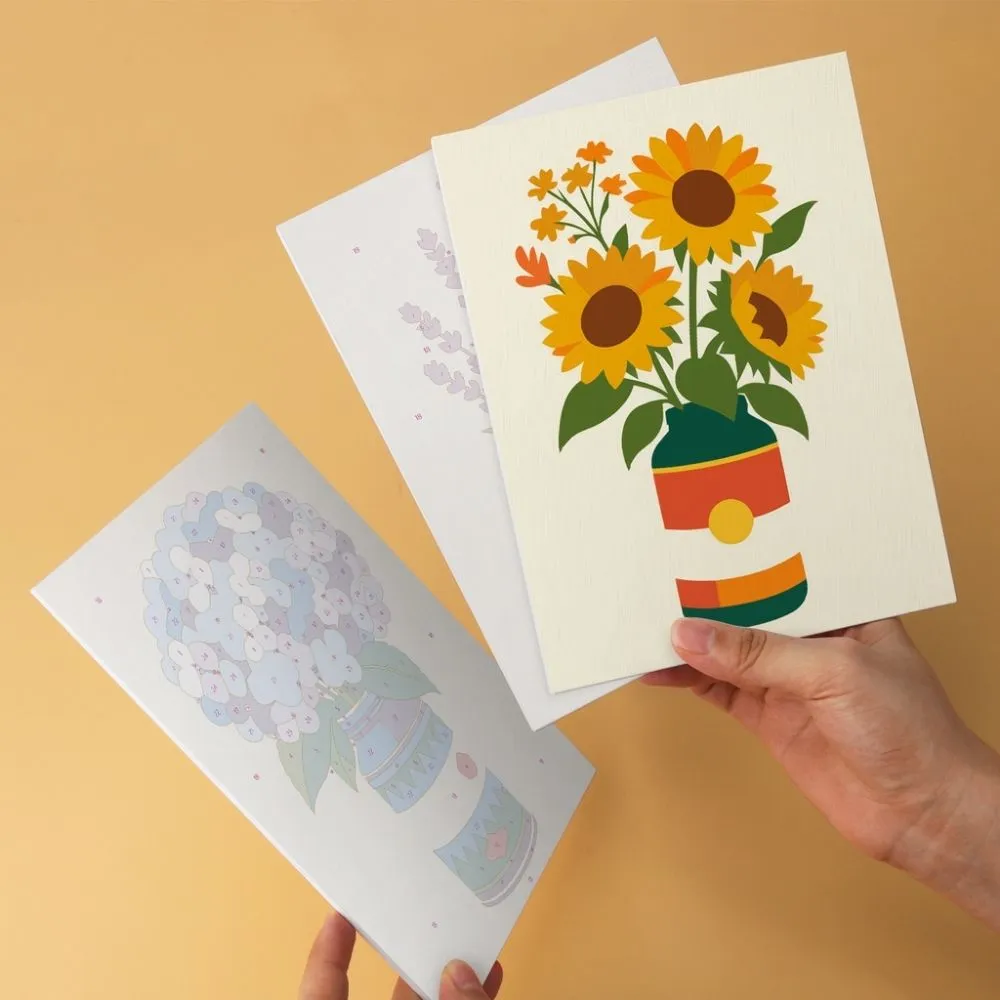 Figured'Art Mini Serie Rustieke bloemenvazen schilderen op nummer 6st