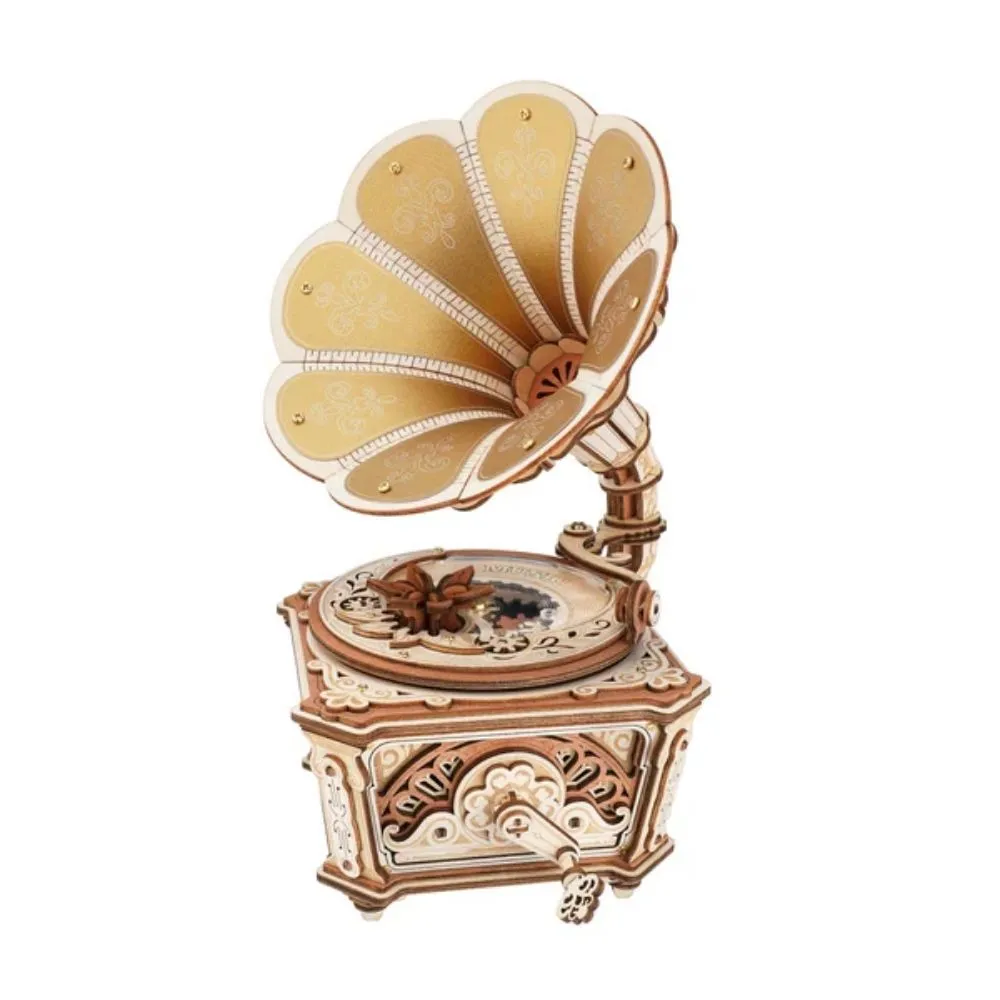 Figured'Art Diva-grammofoon 3D puzzel 200 stukjes muziekdoos