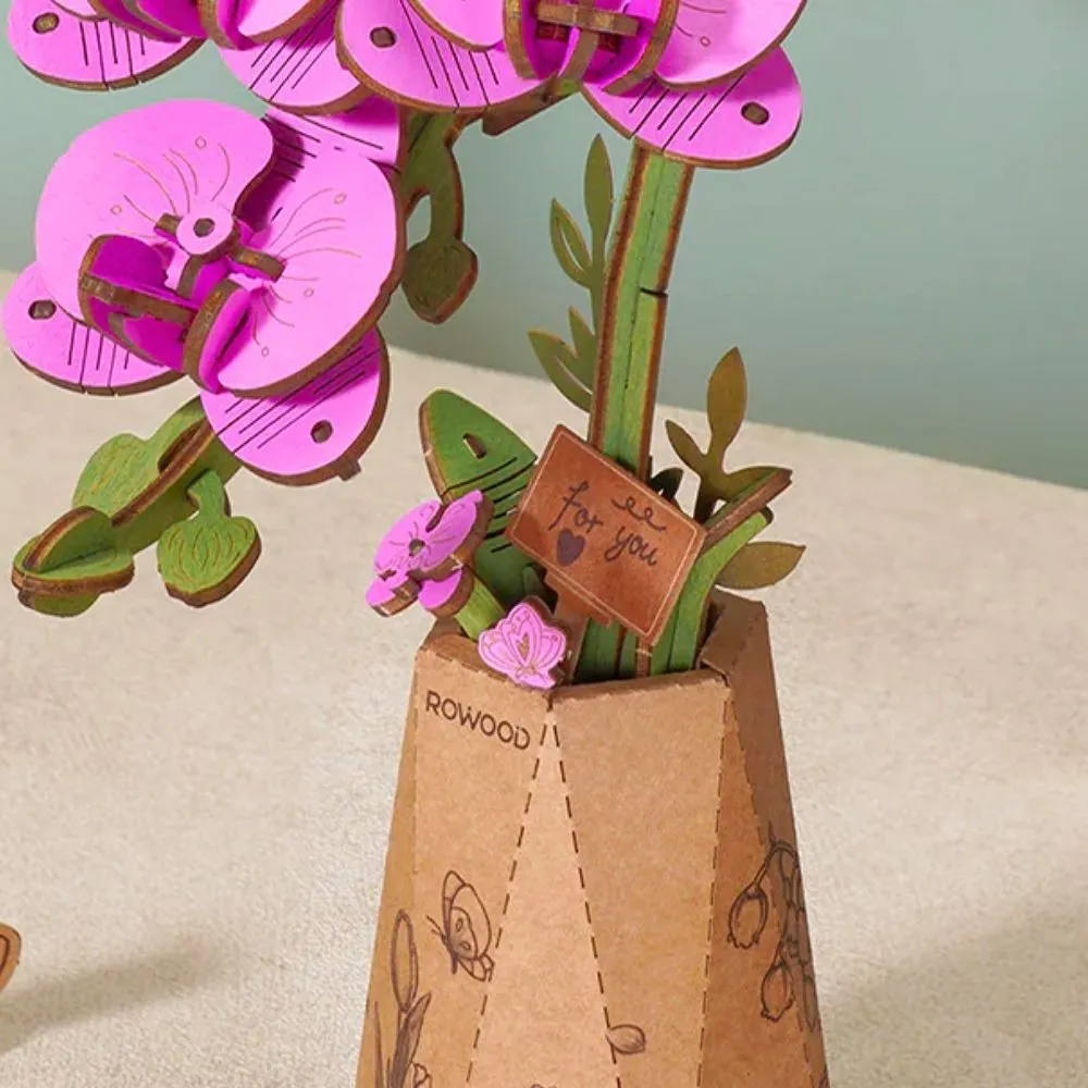 Figured'Art Paarse Mottenorchidee 3D puzzel 102 stukjes