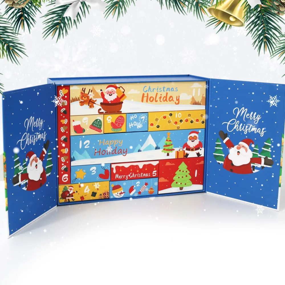 Figured'Art 12 Dagen van Glans diamond painting adventskalender blauw