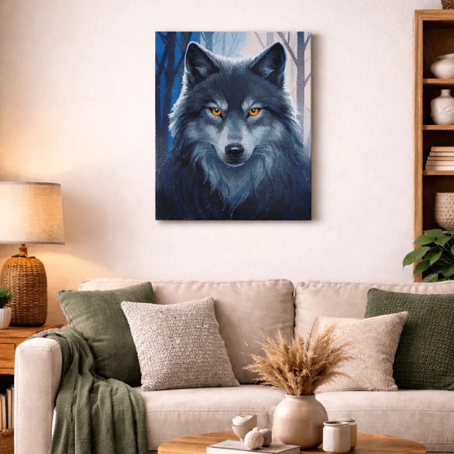 Craft Buddy Crystal Art Twilight Alpha canvas 40x50cm wolf