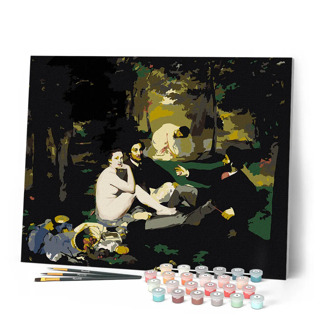 Figured'Art De lunch op het gras Manet schilderen op nummer 40x50 cm