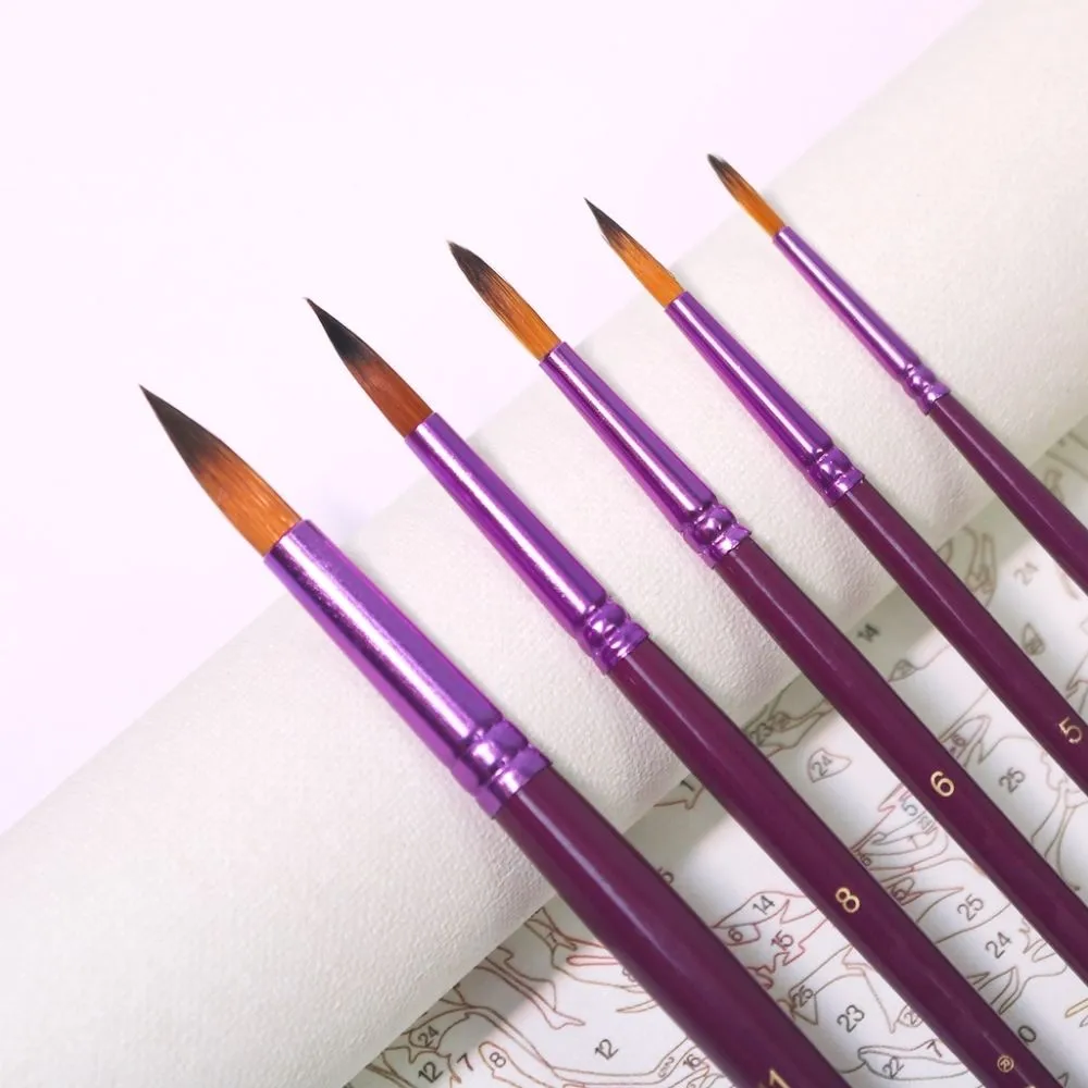 Figured'Art penselen set 12 stuks schilderen op nummer nylon