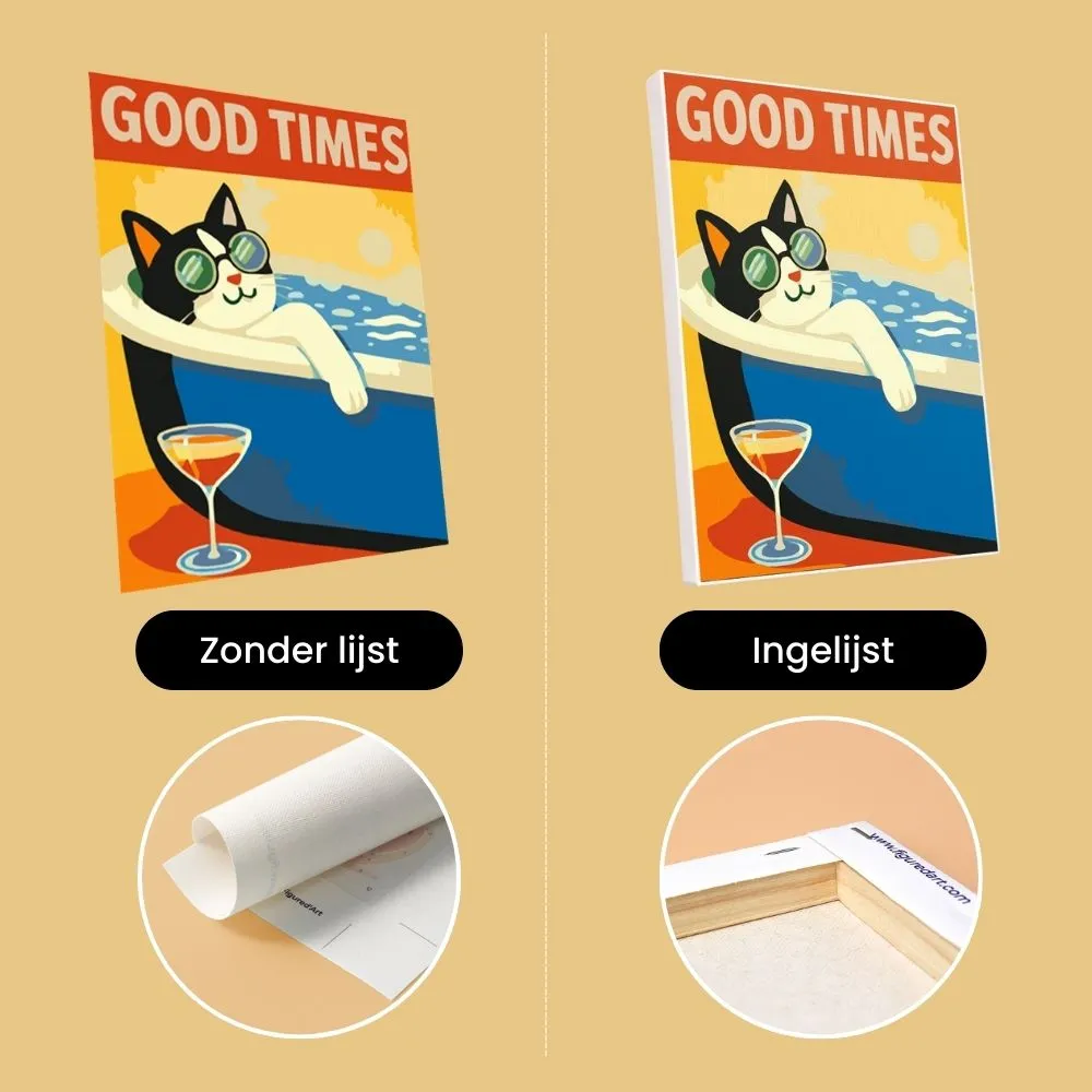 Figured'Art Mini Goede Tijden met Katten schilderen op nummer 6x 15x20cm
