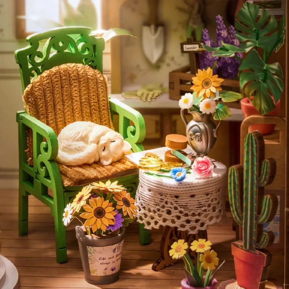 Figured'Art Book Nook Geheim Bloemrijk Hoekje bouwpakket met led