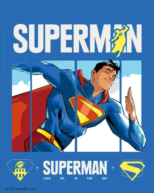 Figured'Art Rennende Superman schilderen op nummer 40x50cm