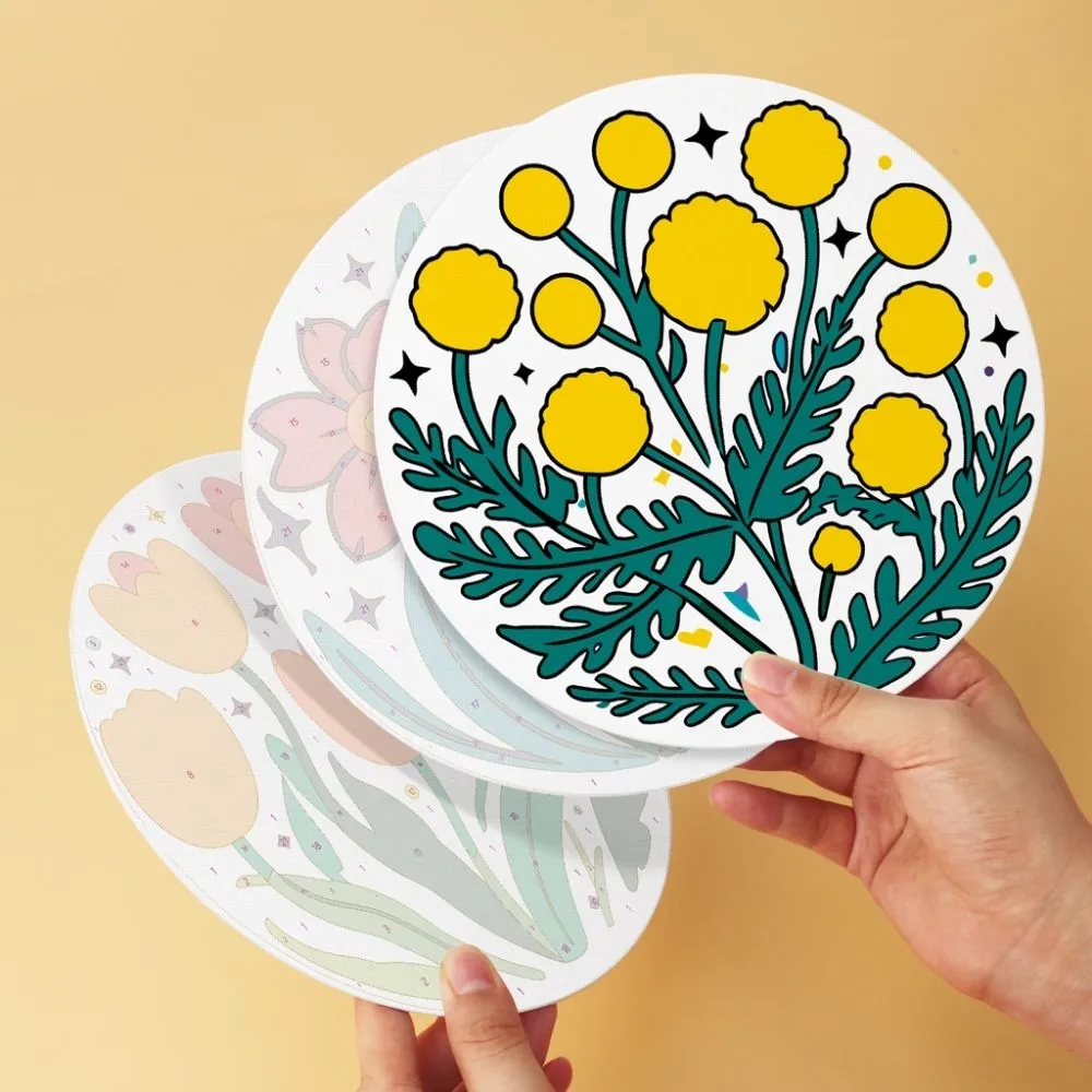 Figured'Art Mini Bloei-collectie schilderen op nummer 6 schijven