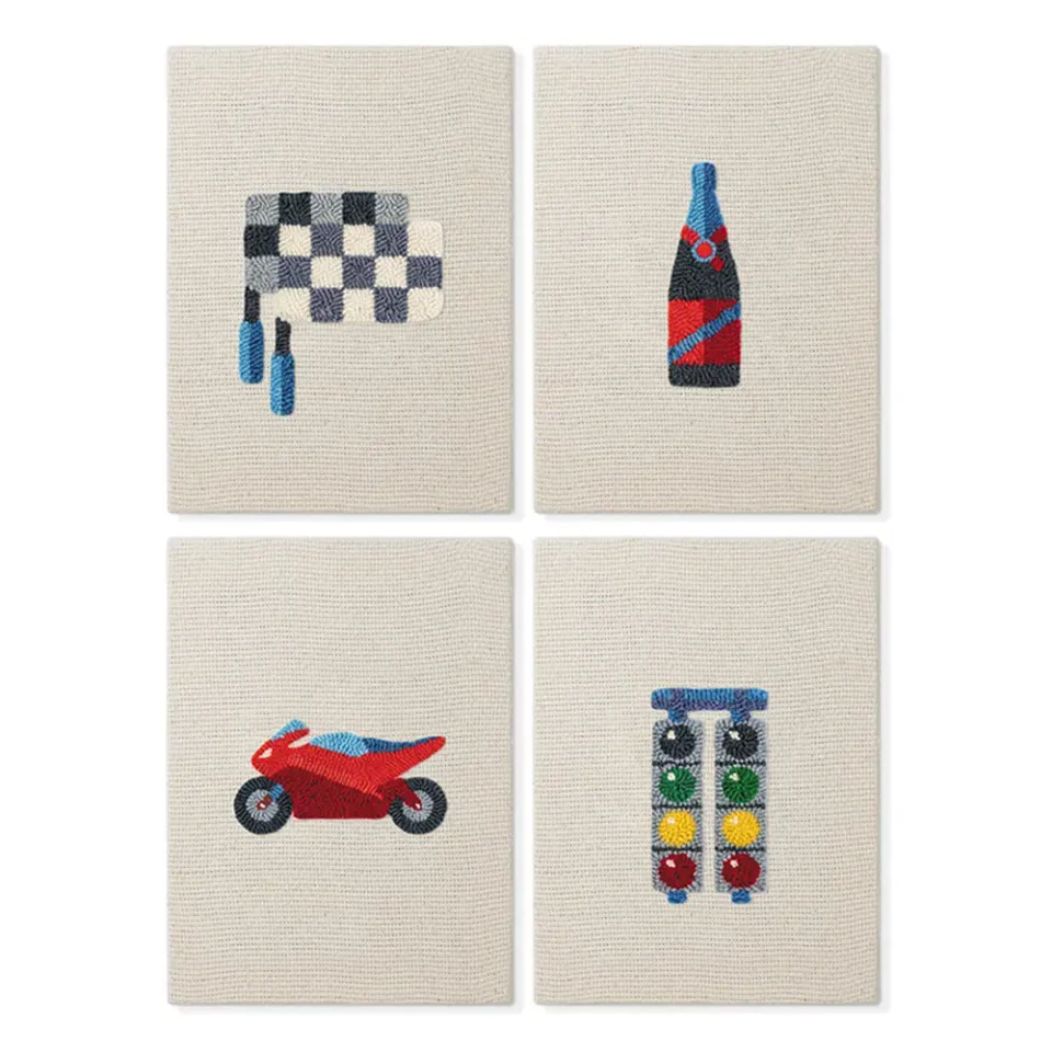 Figured'Art Stedelijke Iconen 3 punch needle set 4 stuks 15x20cm