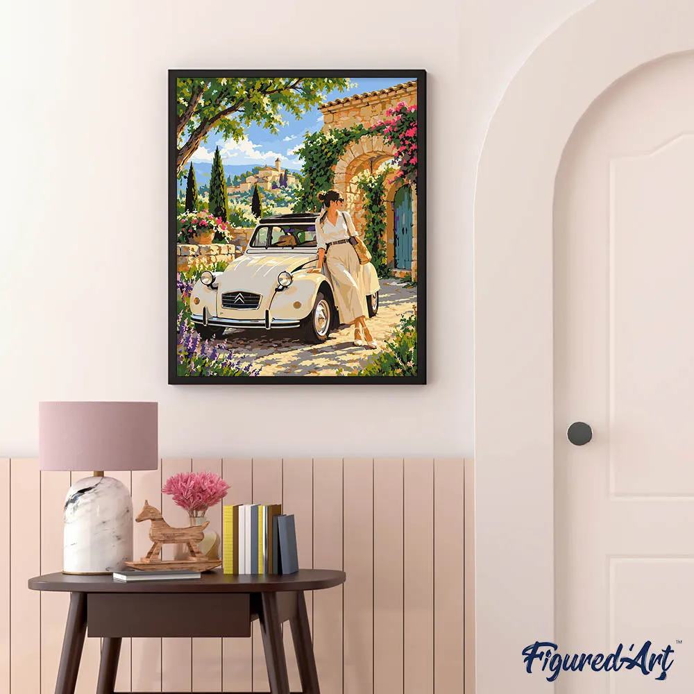 Figured'Art Citroën 2CV schilderen op nummer 40x50 cm auto