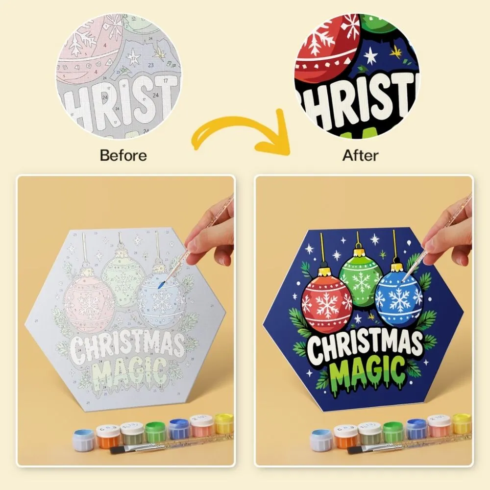 Figured'Art Mini Serie Kerststemming schilderen op nummer 6 stuks