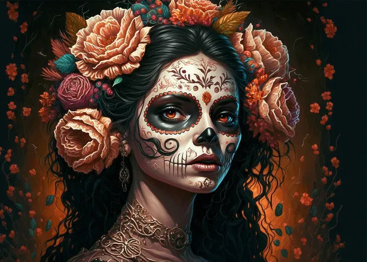 ARTDOT Día de los Muertos diamond painting beginner kit 35x25 fluweel