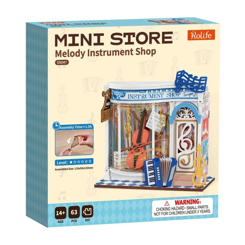 Figured'Art Melody muziekinstrumentenwinkel 3D puzzel 63 stuks