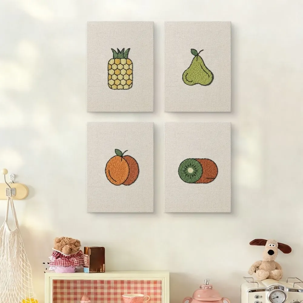 Figured'Art Fruitfeest 1 punch needle set 4 stuks 15x20 cm
