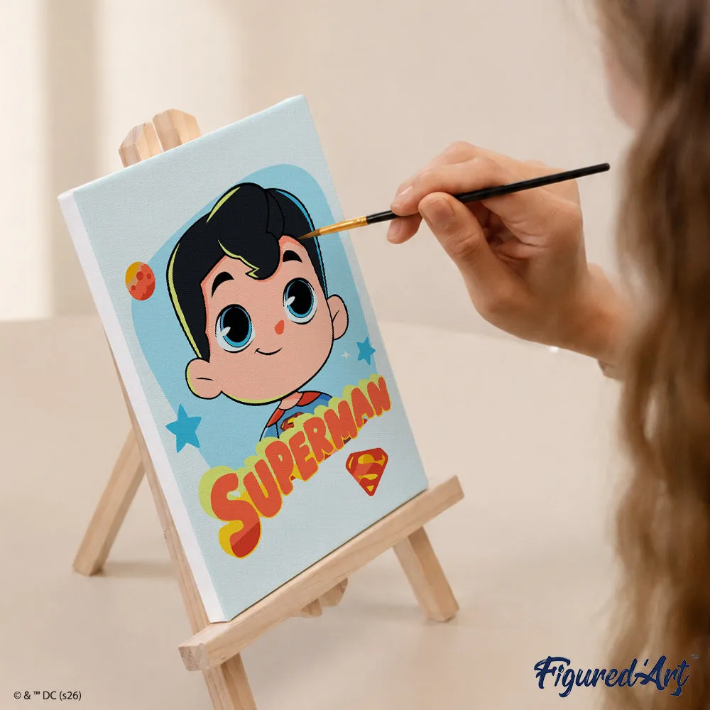 Figured'Art Superman en Supergirl schilderen op nummer 15x20 cm 6 stuks