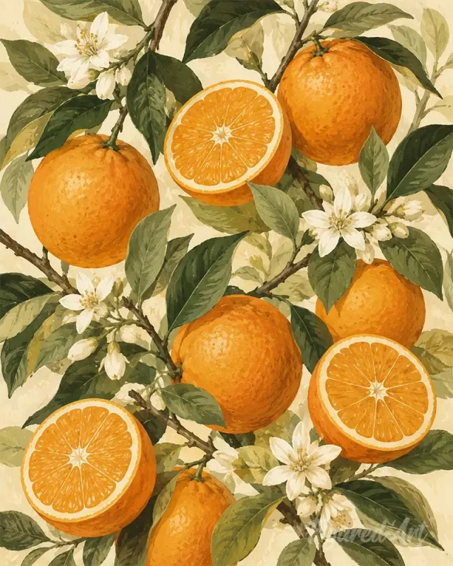Figured'Art Zoete citrusvruchten schilderen op nummer 40x50cm fruit