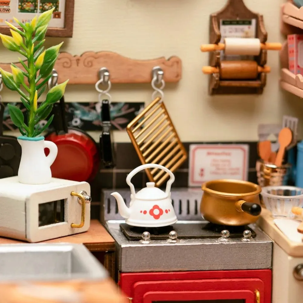 Figured'Art Gezellige Keuken miniatuurhuisje hout 1:18