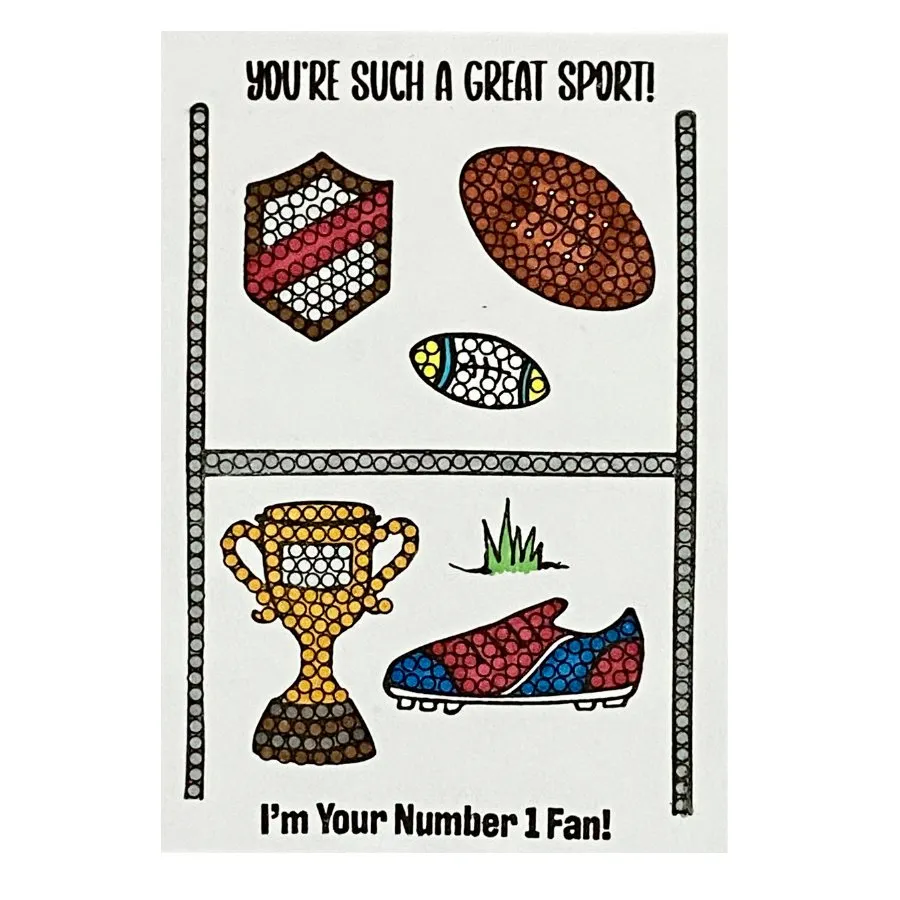 Craft Buddy Crystal Art You're Such A Great Sport stempelset A6 voetbal