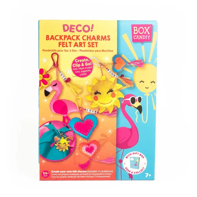 Box Candiy Totally Deco Backpack Charms knutselset vilt 3 stuks