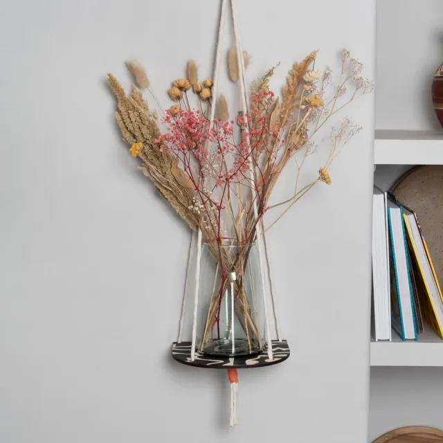 Studio Wald Hanging Plant Shelf plantenplank zwart 20 cm