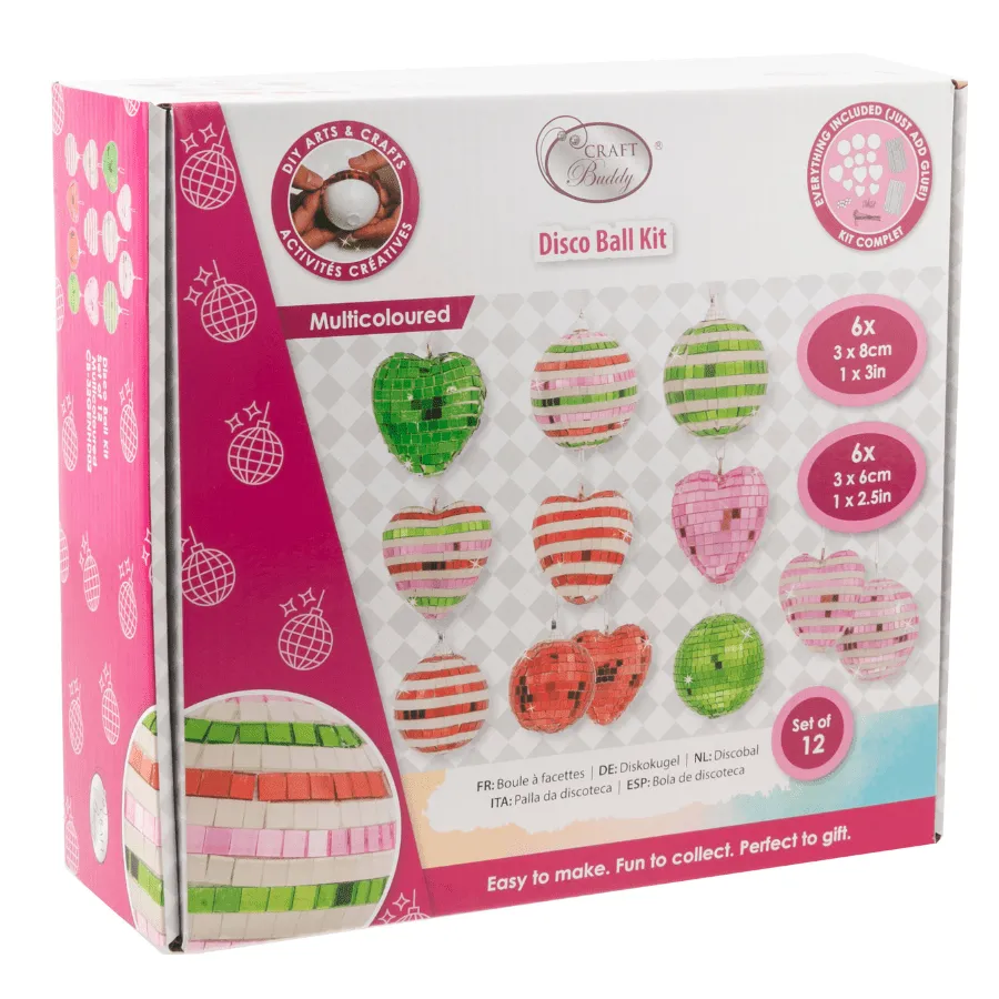 Craft Buddy Disco Ball mozaïekset 12 hangers multicolor