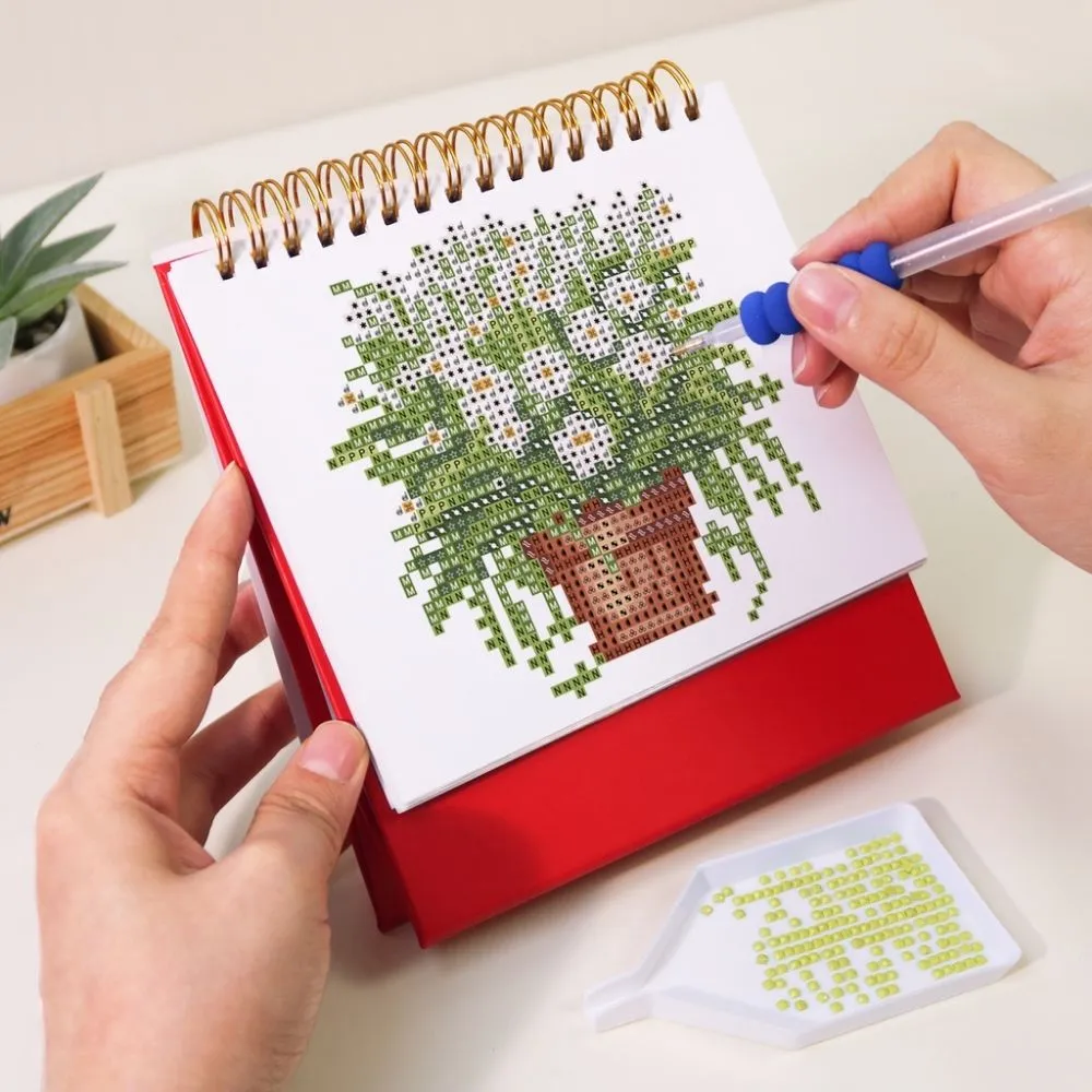 Figured'Art Kamerplanten diamond painting kalender 2026 botanisch