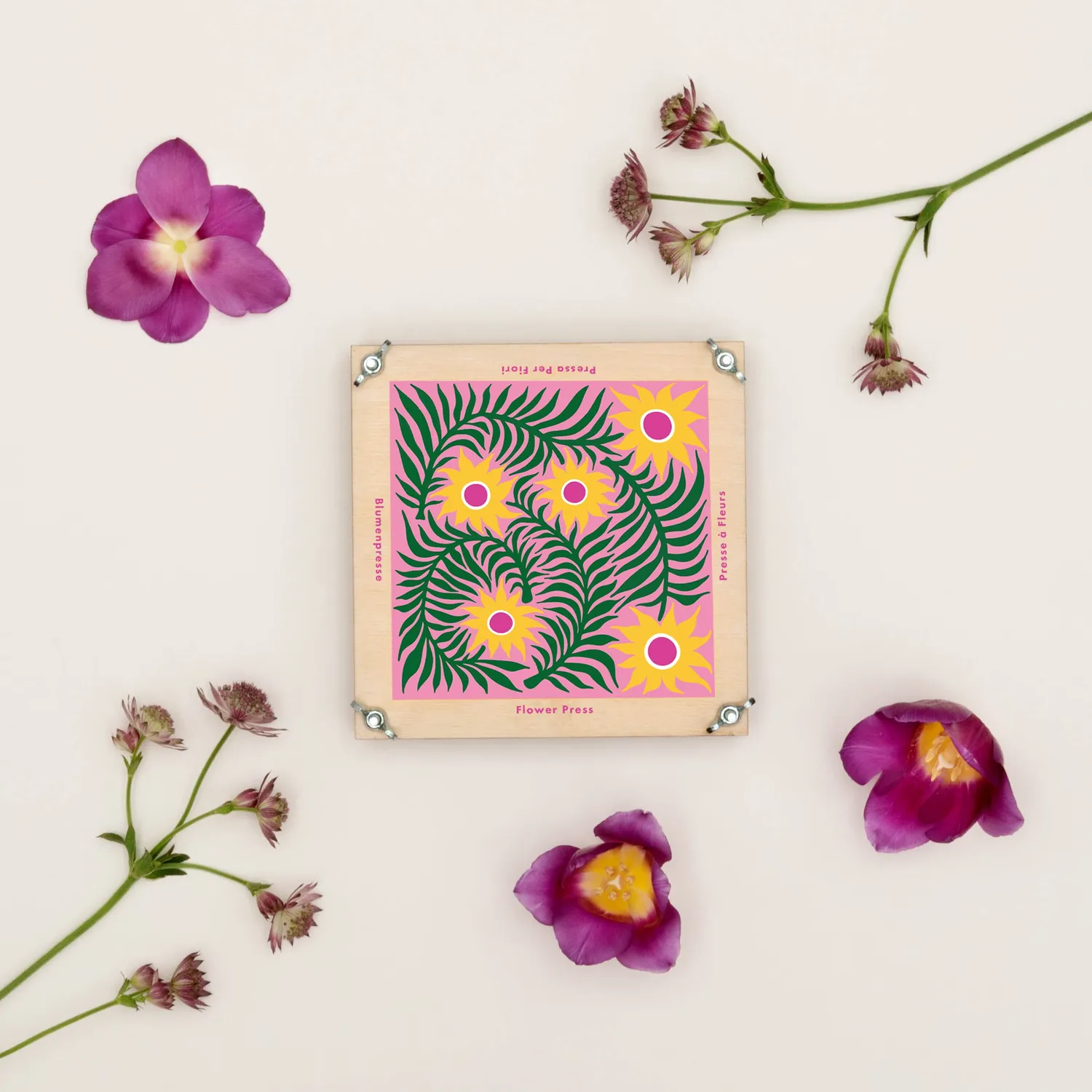 Studio Wald Flower Press Teasel bloemenpers 15x15 cm