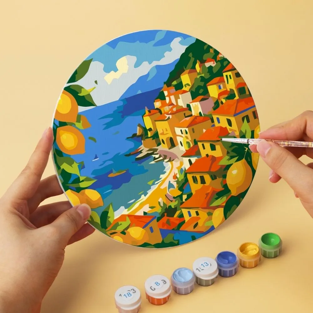 Figured'Art Mini Dolce Vita-uitstapje schilderen op nummer 6 schijven Ø20cm