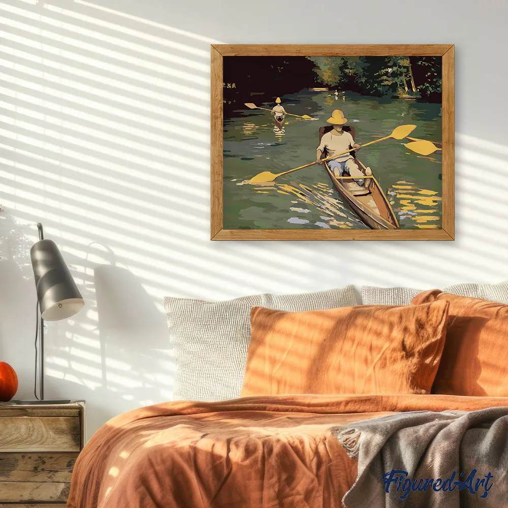 Figured'Art De kano's Caillebotte schilderen op nummer 40x50 cm