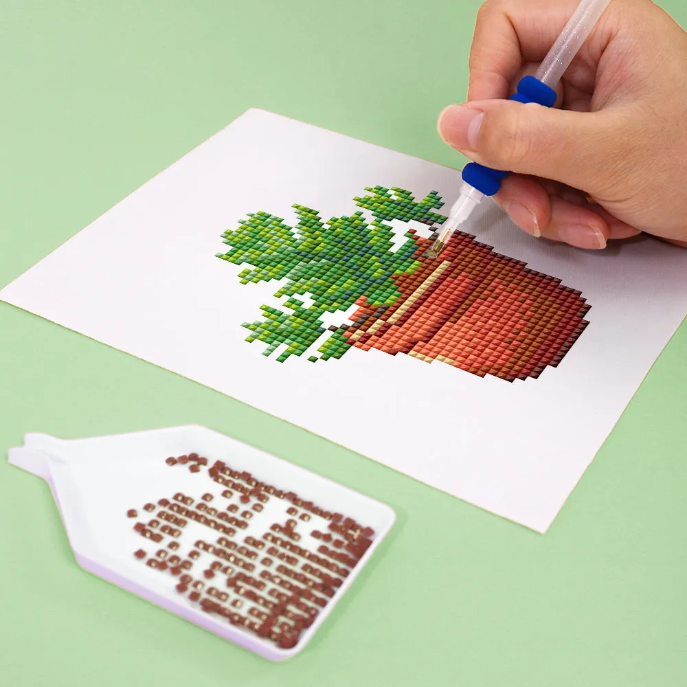 Figured'Art Mini Vetplant diamond painting 15x20cm 4 stuks full drill