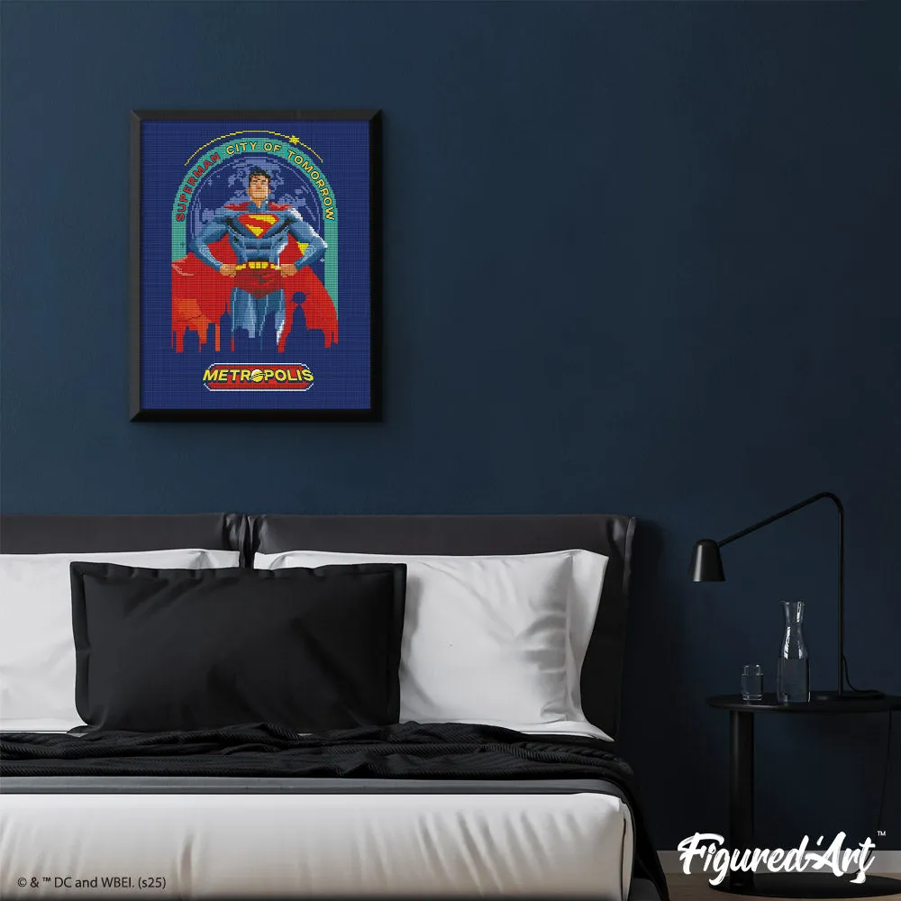 Figured'Art Superman Stad van Morgen diamond painting 40x50cm
