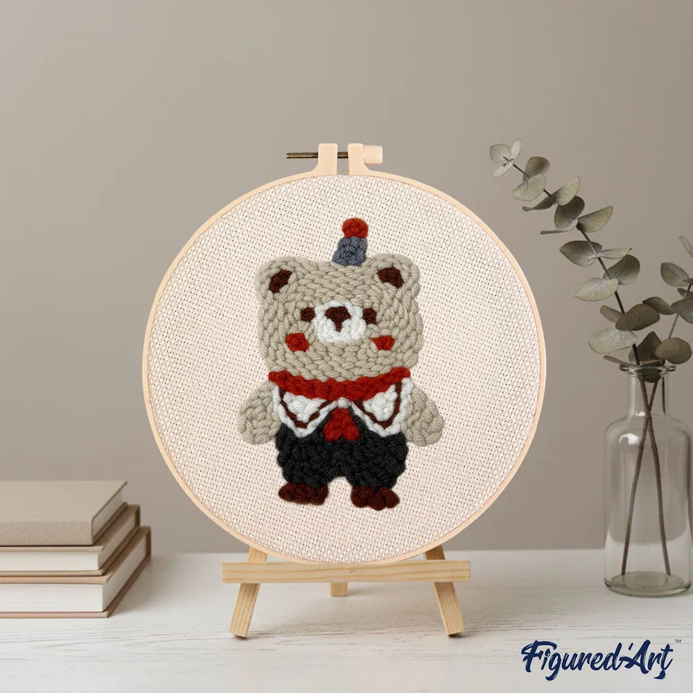 Figured'Art Circusbeer punch needle pakket 20x20cm