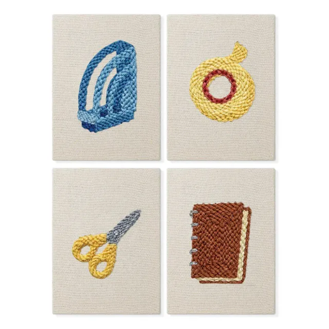 Figured'Art Punch Needle Set Bureau Essentials 2 kit 4 stuks met frames