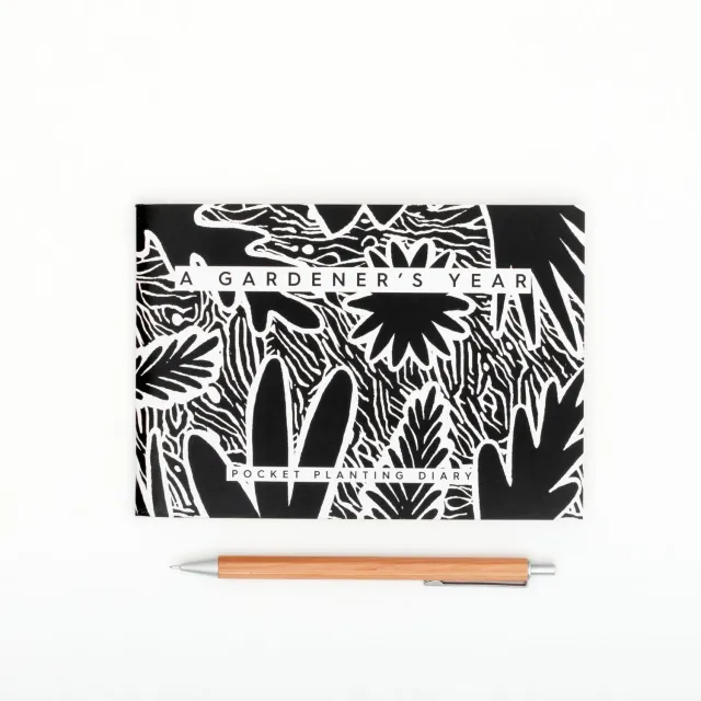 Studio Wald Gardener's Diary tuindagboek zwart A6