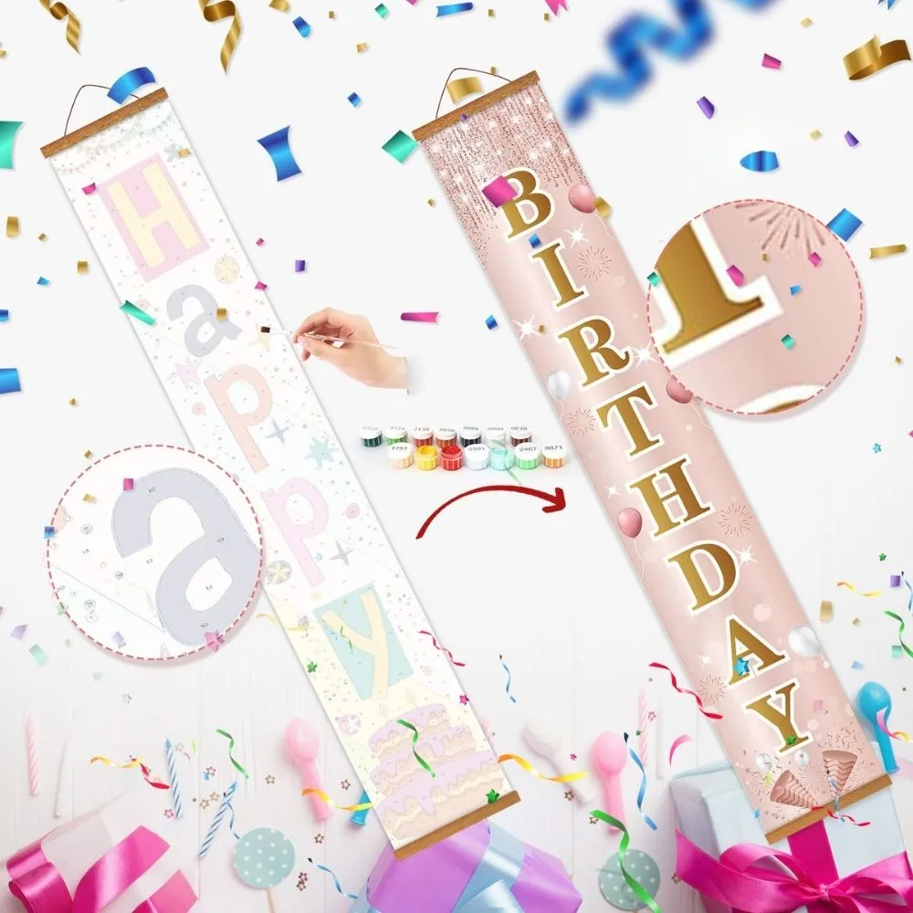 Figured'Art Confetti-Feston deur banners schilderen 2 stuks