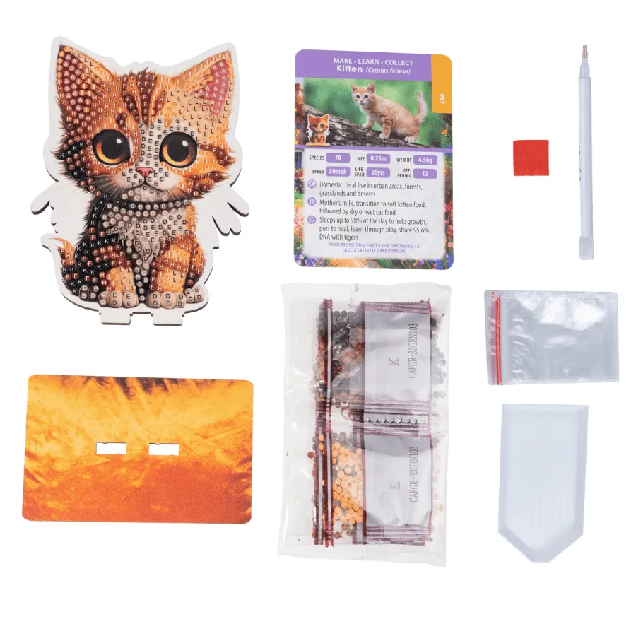 Craft Buddy Crystal Art Wildlife Buddies Kitten figuur 11 cm