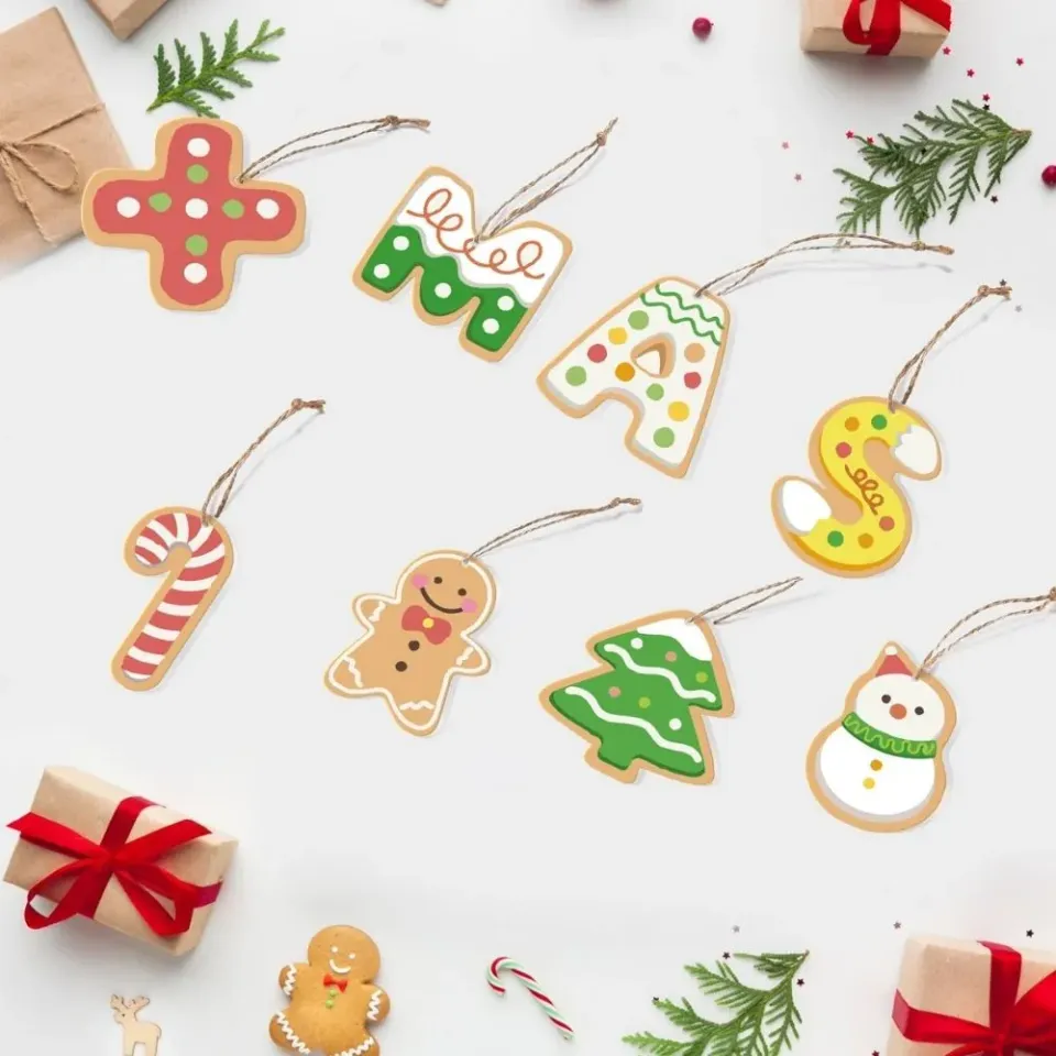 Figured'Art XMAS Letters kerstornamenten schilderen op nummers houten