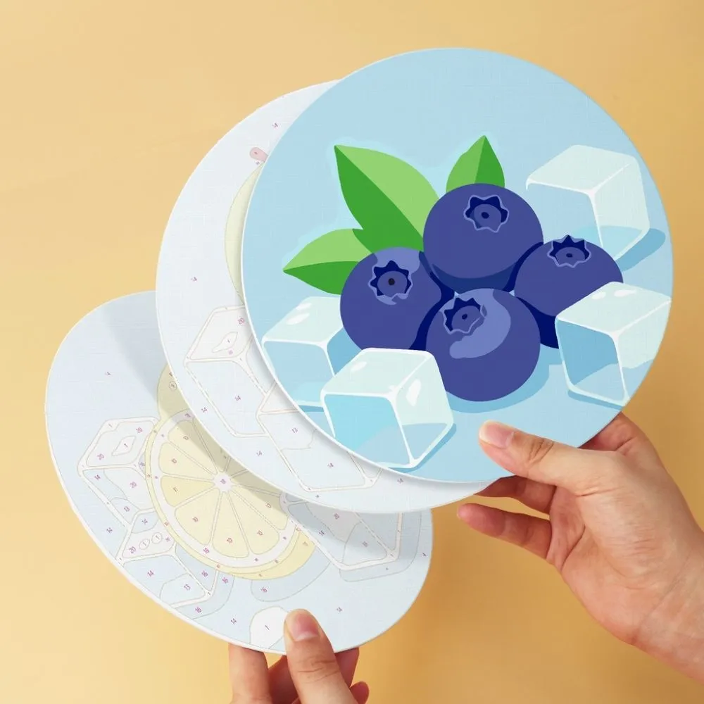 Figured'Art Mini Bevroren fruit schilderen op nummer 6 schijven Ø20cm