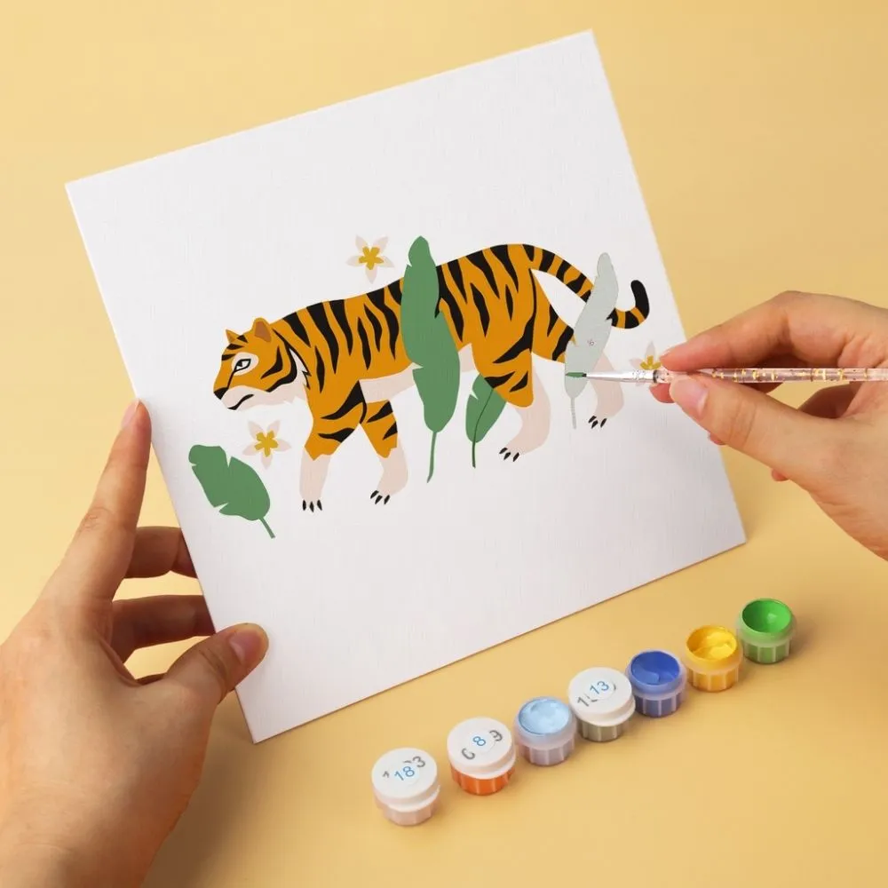 Figured'Art Jungletijger mini schilderen op nummer 6x 20x20
