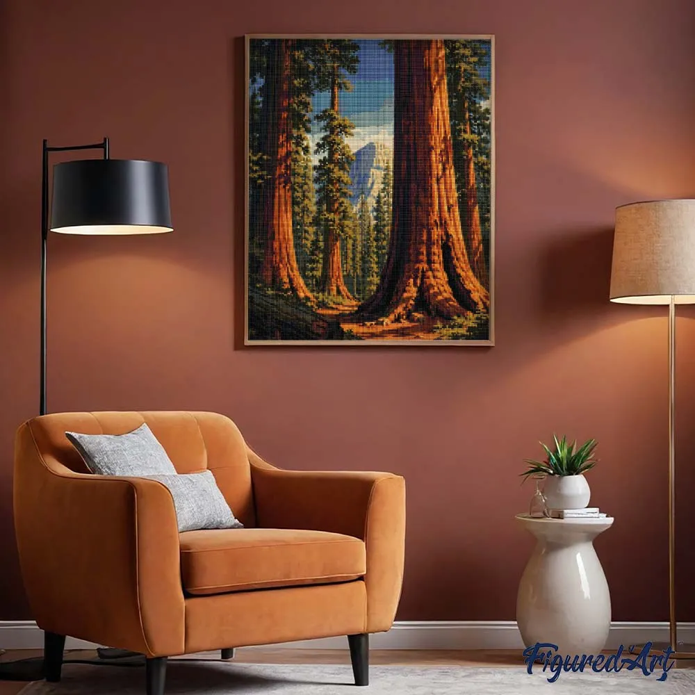 Figured'Art Yosemite Mariposa Grove diamond painting 40x50cm full