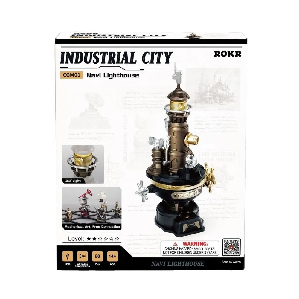 Figured'Art Navi-vuurtoren 3D puzzel 60 stukjes met LED 8x5,8x16,1cm