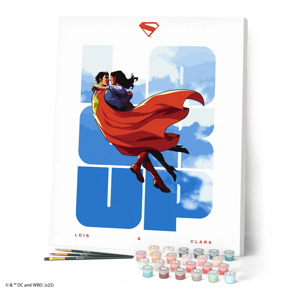 Figured'Art Superman Lois en Clark schilderen op nummer 40x50 cm eenvoudig