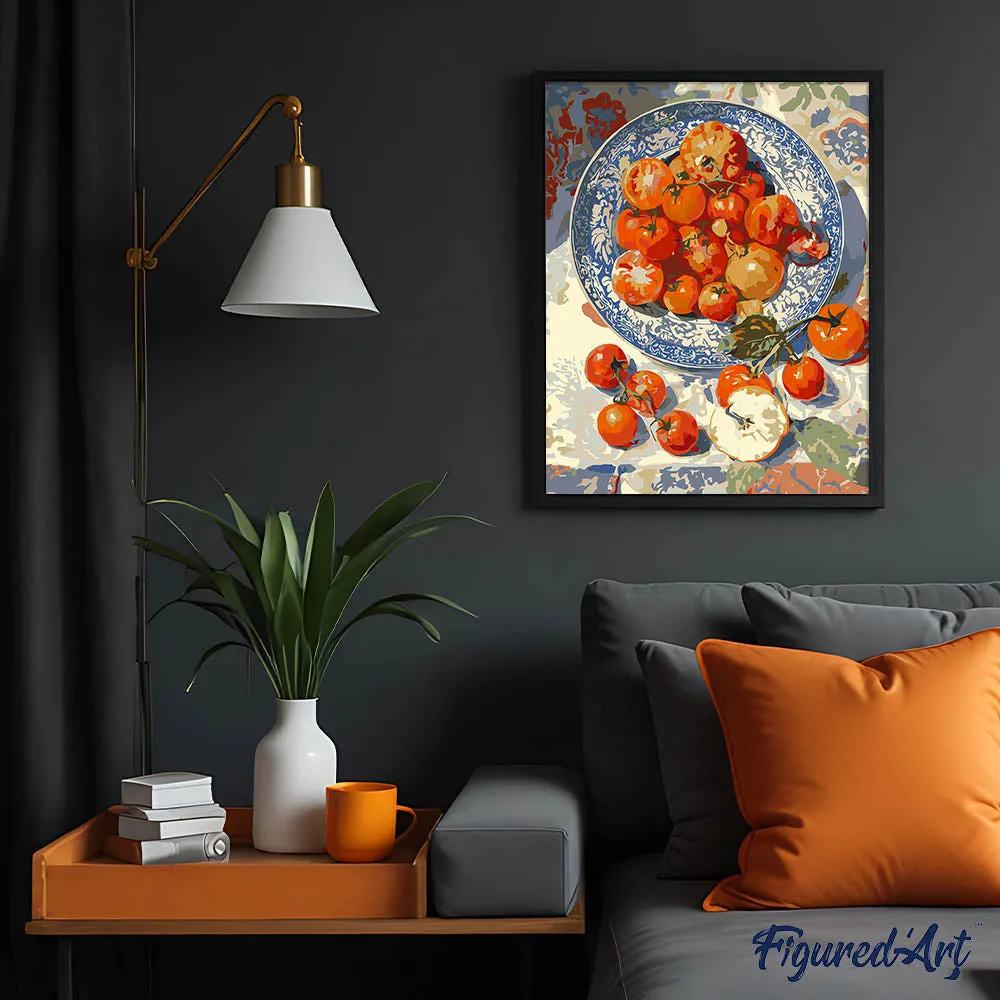 Figured'Art Verse tuintomaten schilderen op nummer 40x50 keuken