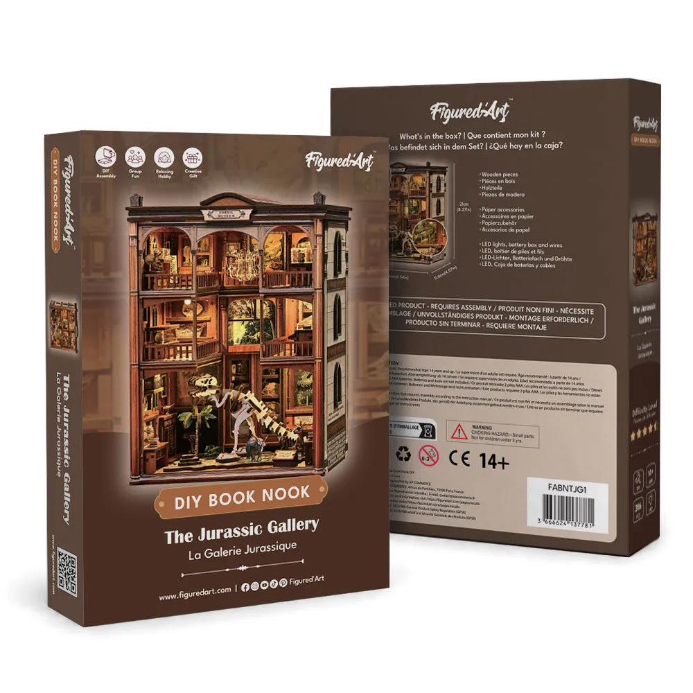 Figured'Art De Jurassic Galerij book nook bouwpakket met led