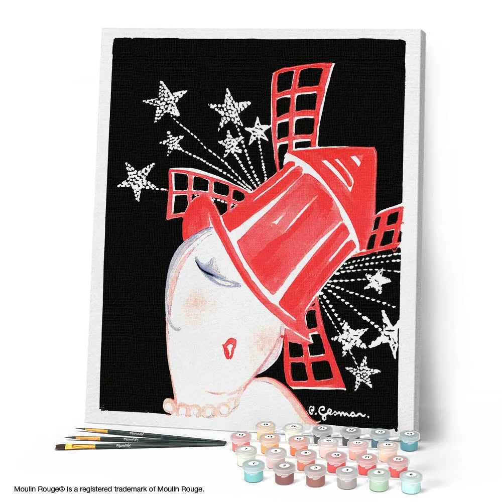 Figured'Art Moulin Rouge-affiche schilderen op nummer 40x50cm vintage poster