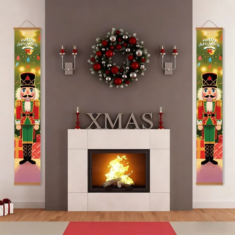 Figured'Art Fonkelende Lichten deurbanner 20x120 cm 2 stuks kerst